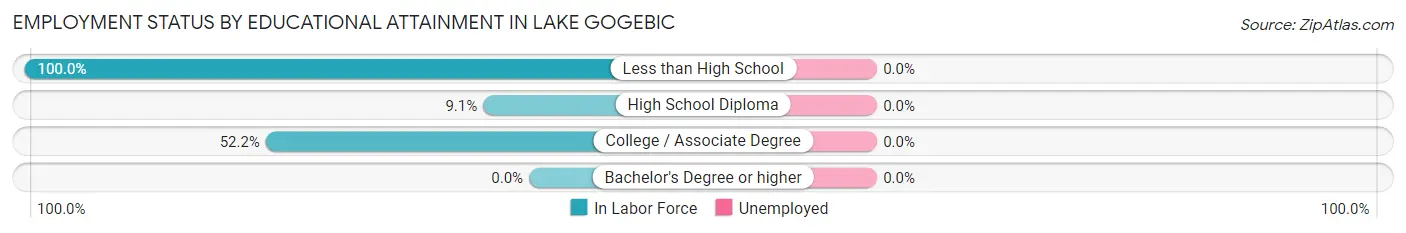 Employment Status by Educational Attainment in Lake Gogebic