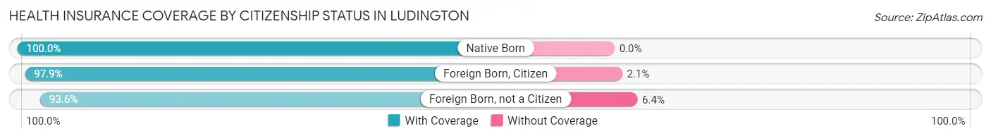Health Insurance Coverage by Citizenship Status in Ludington