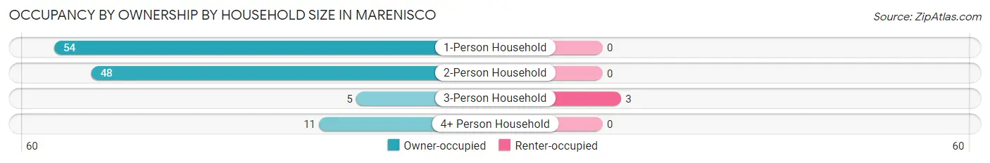 Occupancy by Ownership by Household Size in Marenisco