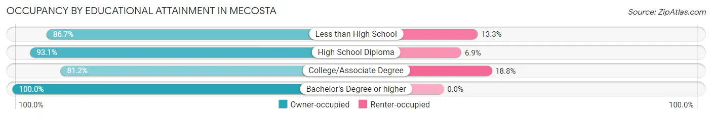 Occupancy by Educational Attainment in Mecosta