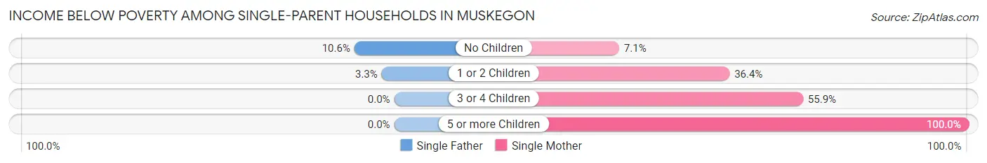 Income Below Poverty Among Single-Parent Households in Muskegon