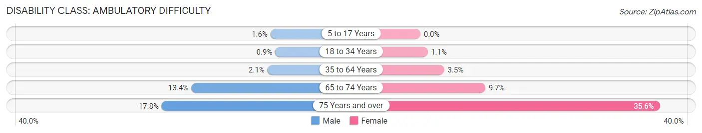 Disability in Okemos: <span>Ambulatory Difficulty</span>