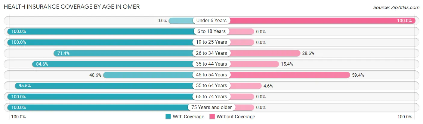 Health Insurance Coverage by Age in Omer