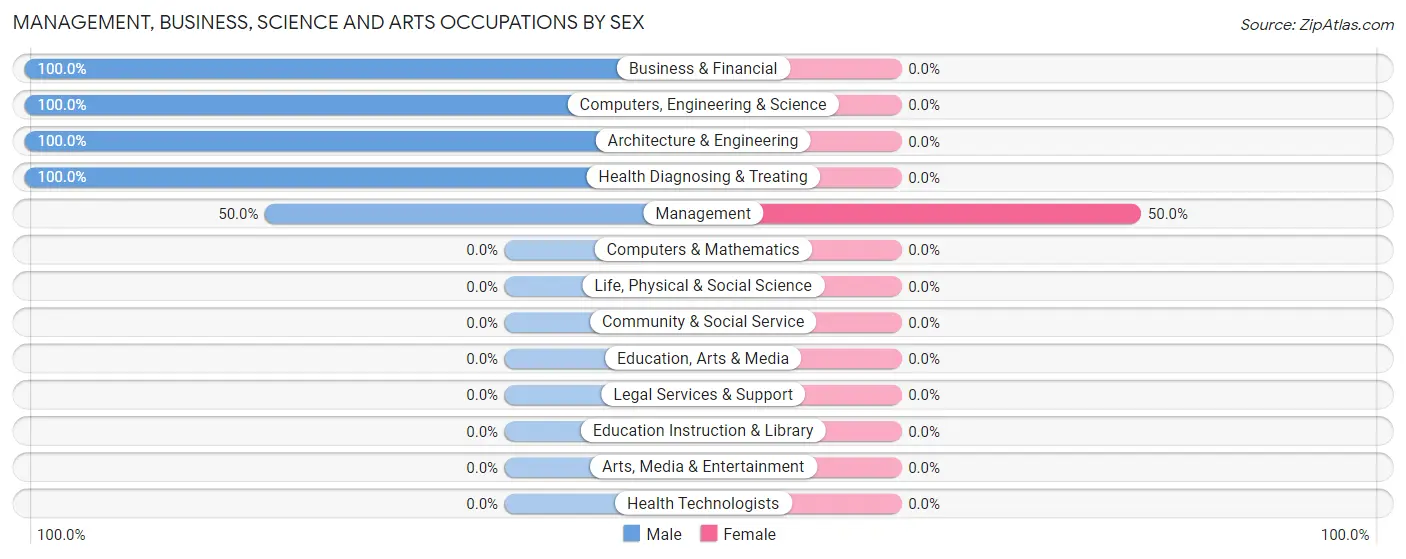 Management, Business, Science and Arts Occupations by Sex in Omer