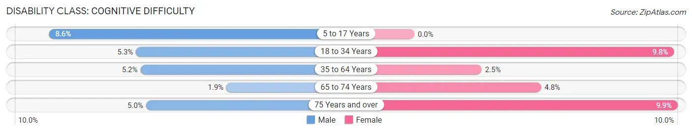 Disability in Petoskey: <span>Cognitive Difficulty</span>