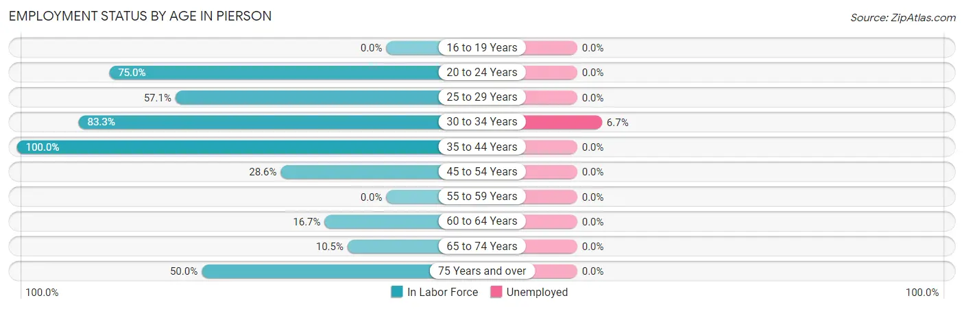 Employment Status by Age in Pierson