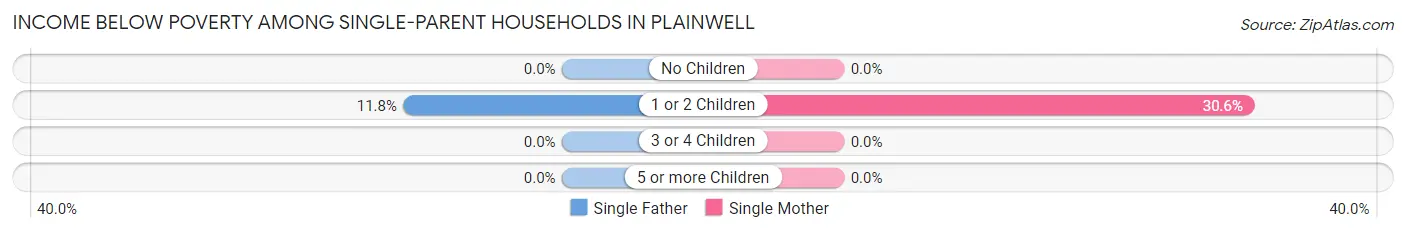 Income Below Poverty Among Single-Parent Households in Plainwell