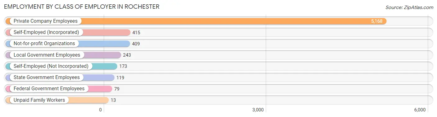 Employment by Class of Employer in Rochester