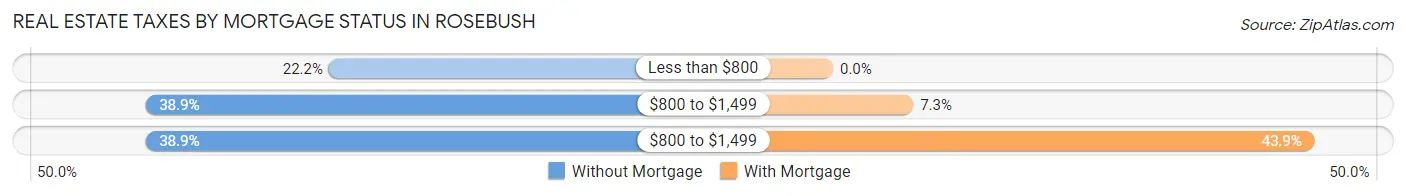 Real Estate Taxes by Mortgage Status in Rosebush
