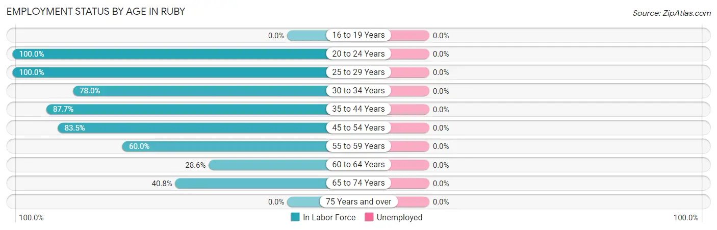 Employment Status by Age in Ruby