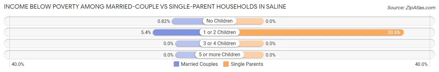 Income Below Poverty Among Married-Couple vs Single-Parent Households in Saline