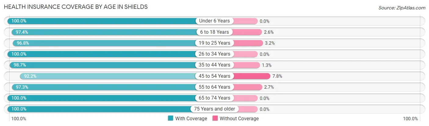 Health Insurance Coverage by Age in Shields