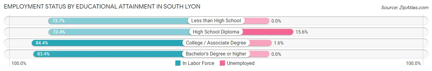 Employment Status by Educational Attainment in South Lyon