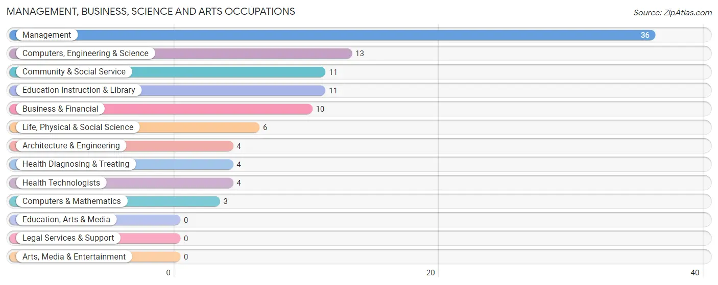 Management, Business, Science and Arts Occupations in South Range