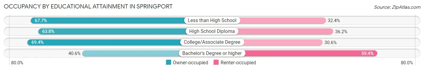 Occupancy by Educational Attainment in Springport