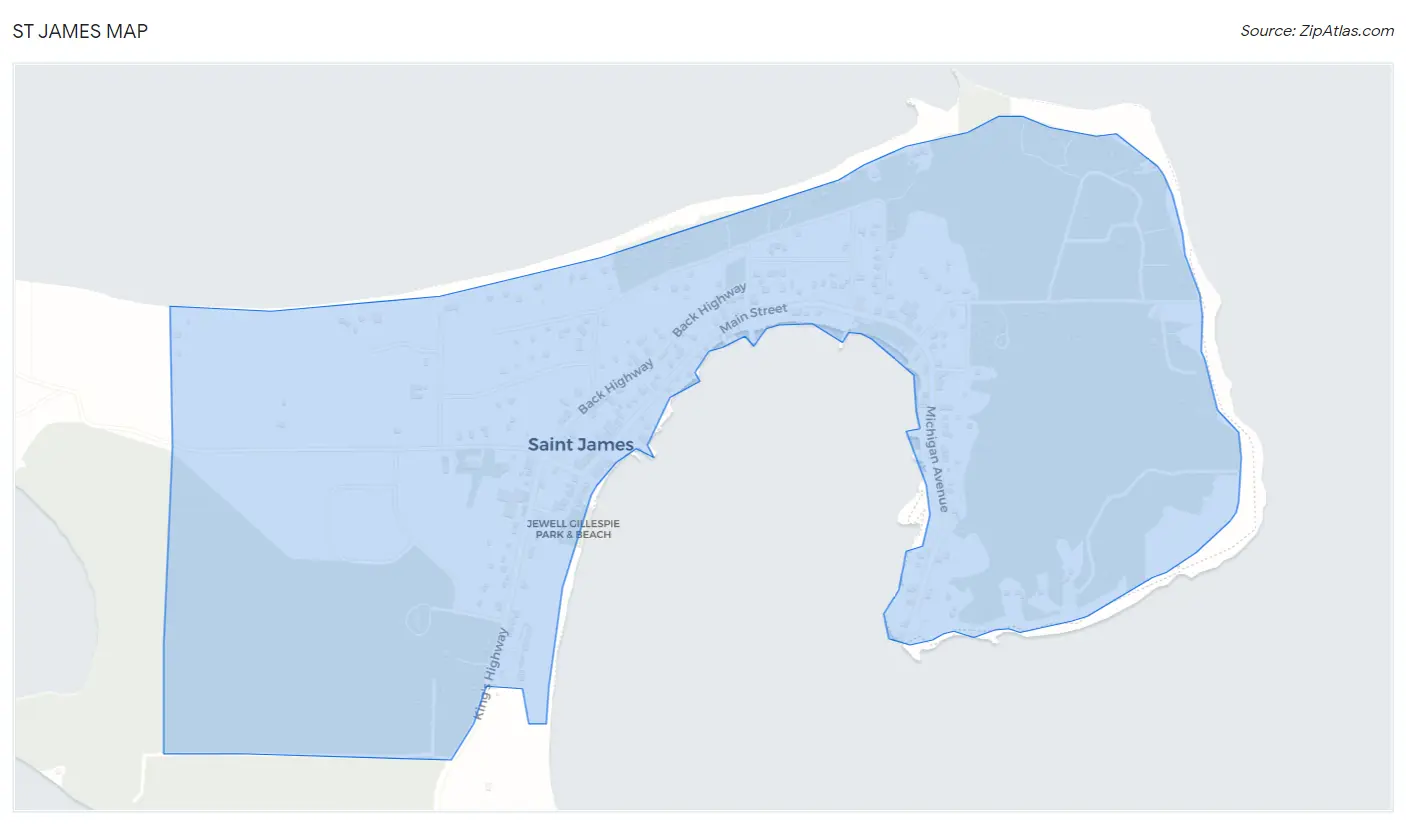 St James Map