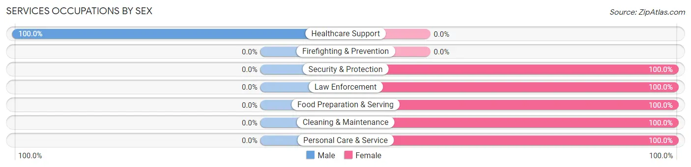 Services Occupations by Sex in Stony Point