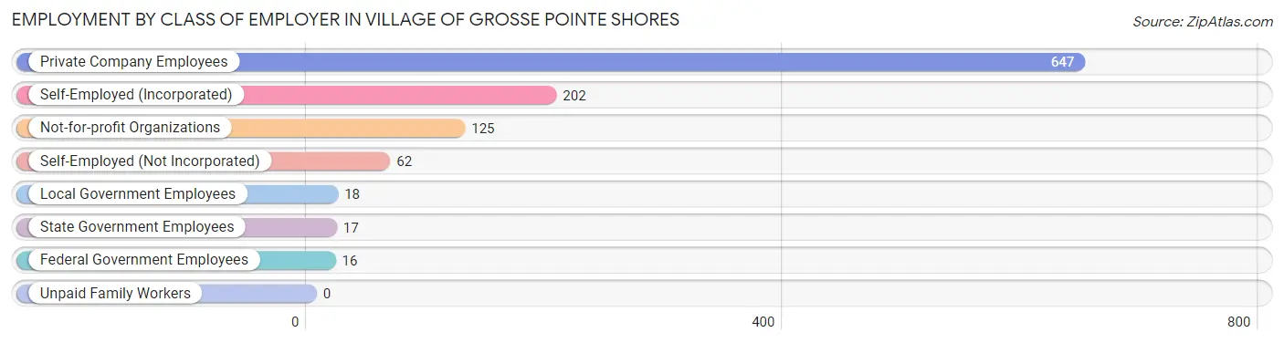 Employment by Class of Employer in Village of Grosse Pointe Shores