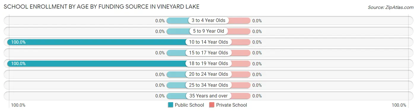 School Enrollment by Age by Funding Source in Vineyard Lake