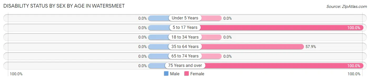 Disability Status by Sex by Age in Watersmeet
