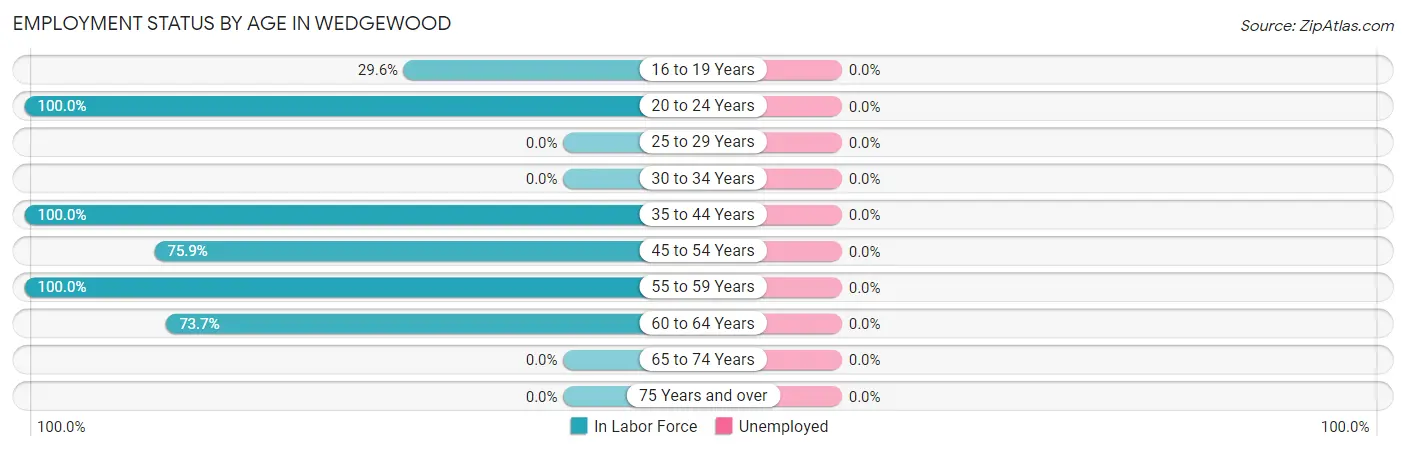 Employment Status by Age in Wedgewood