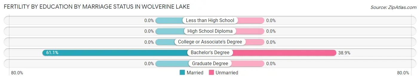 Female Fertility by Education by Marriage Status in Wolverine Lake