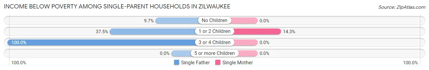 Income Below Poverty Among Single-Parent Households in Zilwaukee