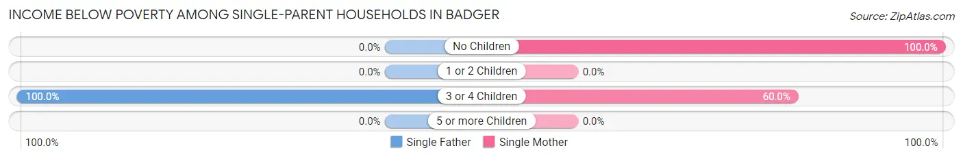 Income Below Poverty Among Single-Parent Households in Badger