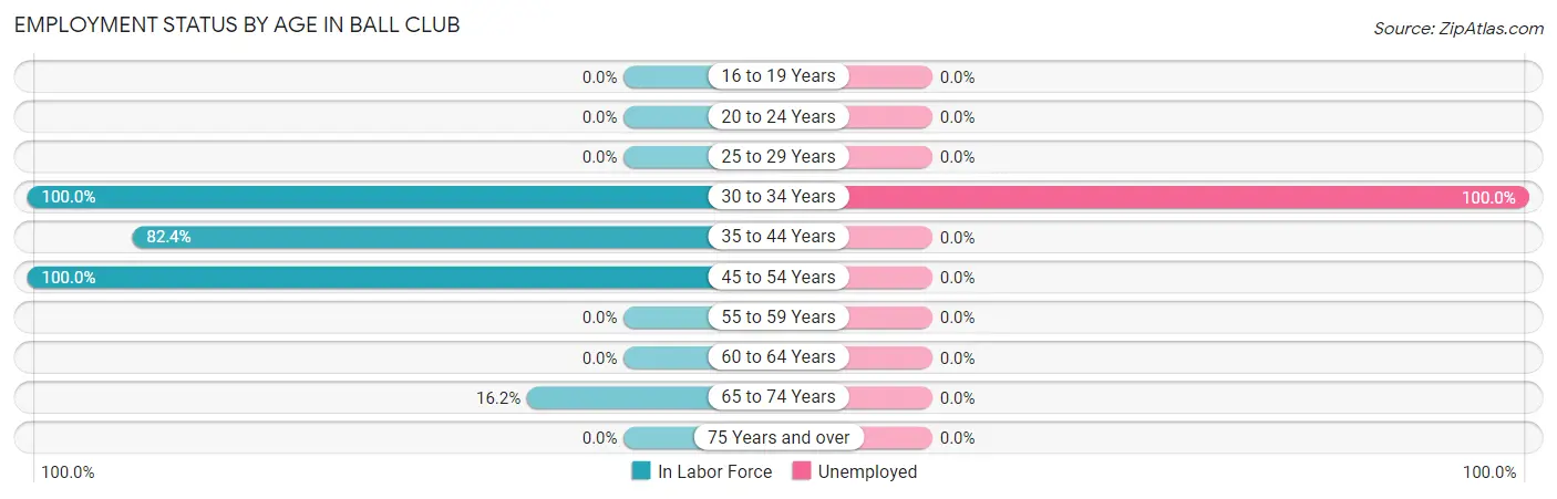 Employment Status by Age in Ball Club
