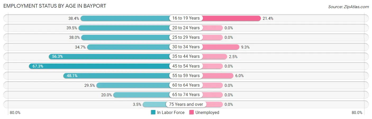 Employment Status by Age in Bayport