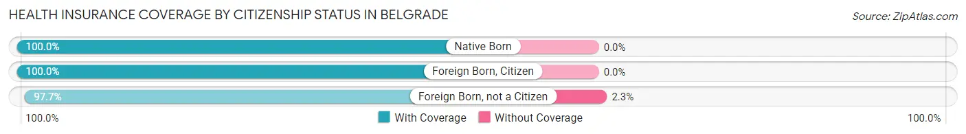 Health Insurance Coverage by Citizenship Status in Belgrade