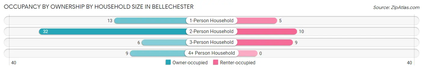 Occupancy by Ownership by Household Size in Bellechester