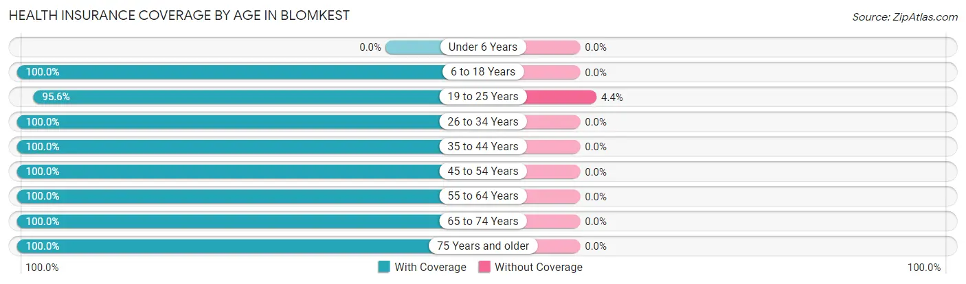 Health Insurance Coverage by Age in Blomkest
