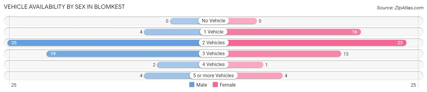 Vehicle Availability by Sex in Blomkest