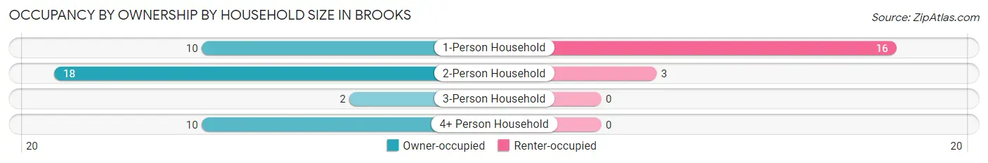Occupancy by Ownership by Household Size in Brooks