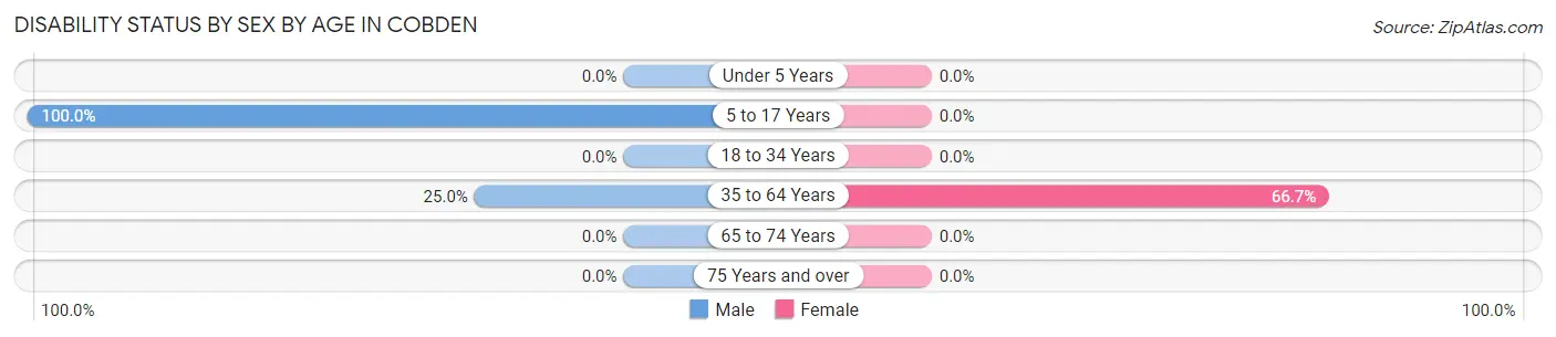 Disability Status by Sex by Age in Cobden