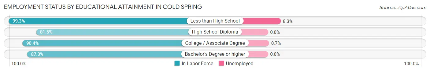 Employment Status by Educational Attainment in Cold Spring