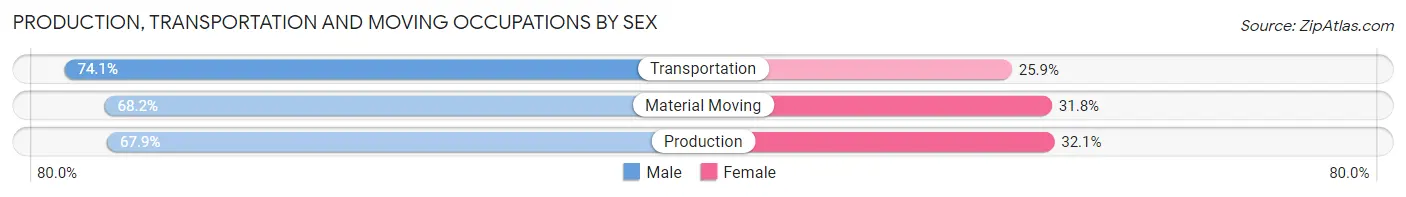 Production, Transportation and Moving Occupations by Sex in Cold Spring