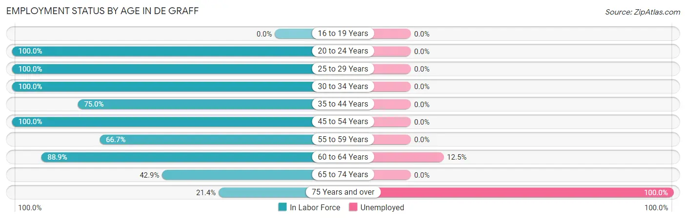 Employment Status by Age in De Graff