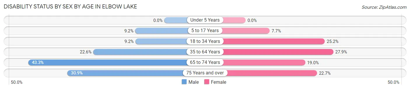Disability Status by Sex by Age in Elbow Lake