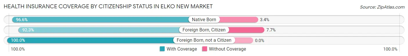 Health Insurance Coverage by Citizenship Status in Elko New Market