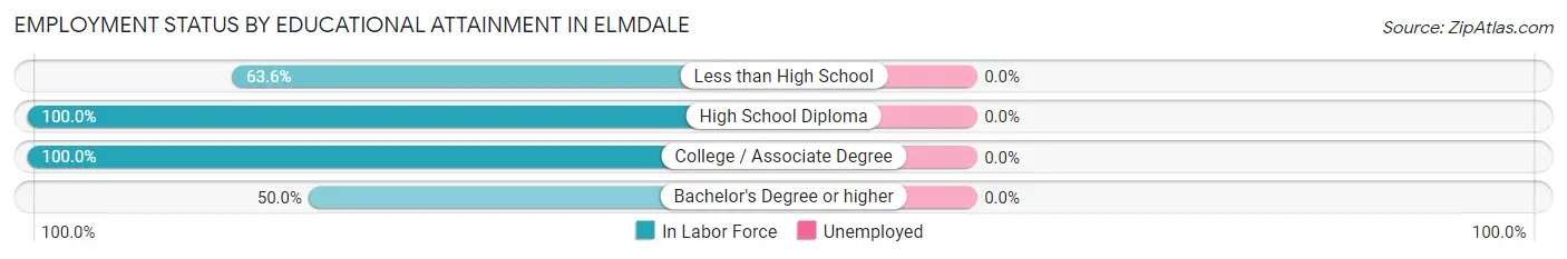 Employment Status by Educational Attainment in Elmdale