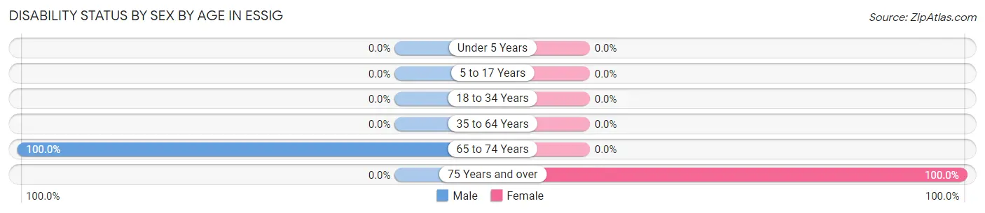 Disability Status by Sex by Age in Essig