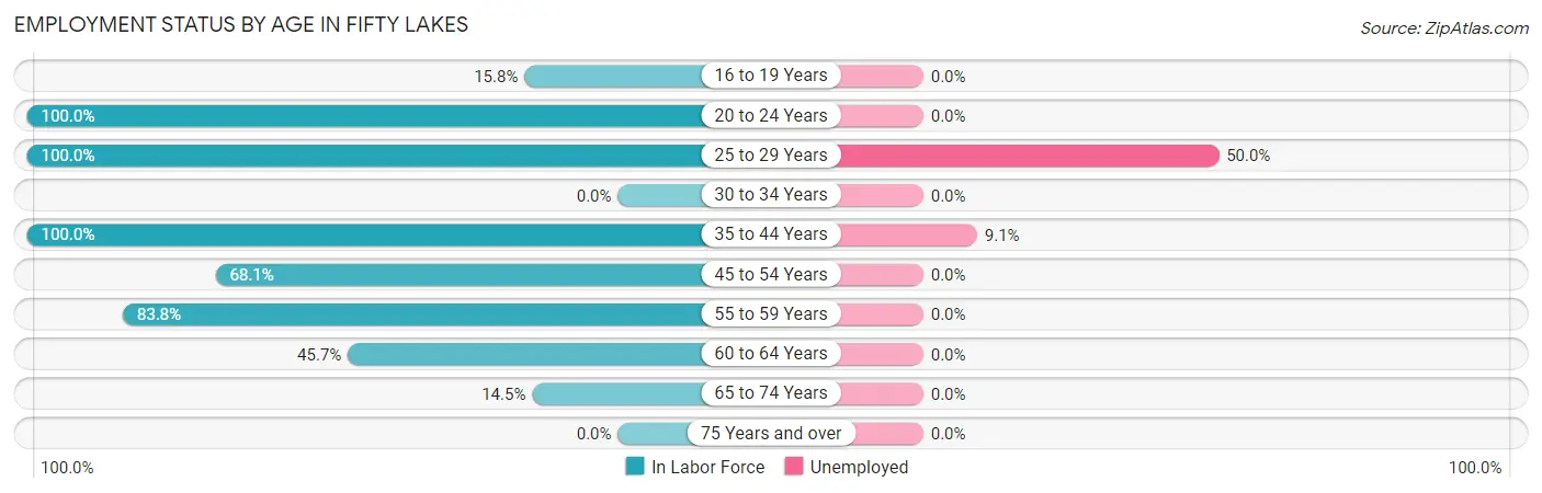 Employment Status by Age in Fifty Lakes
