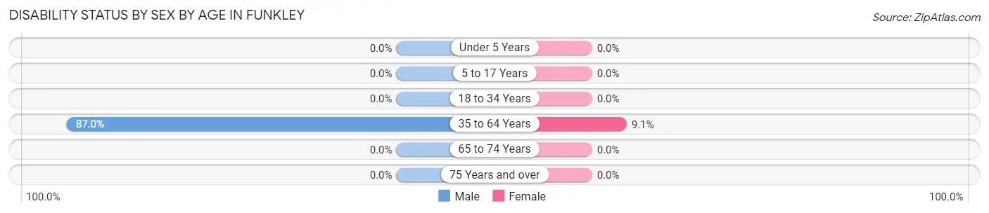 Disability Status by Sex by Age in Funkley