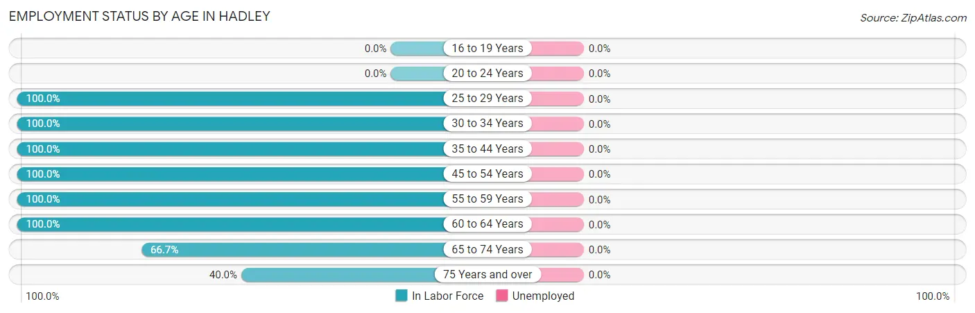 Employment Status by Age in Hadley