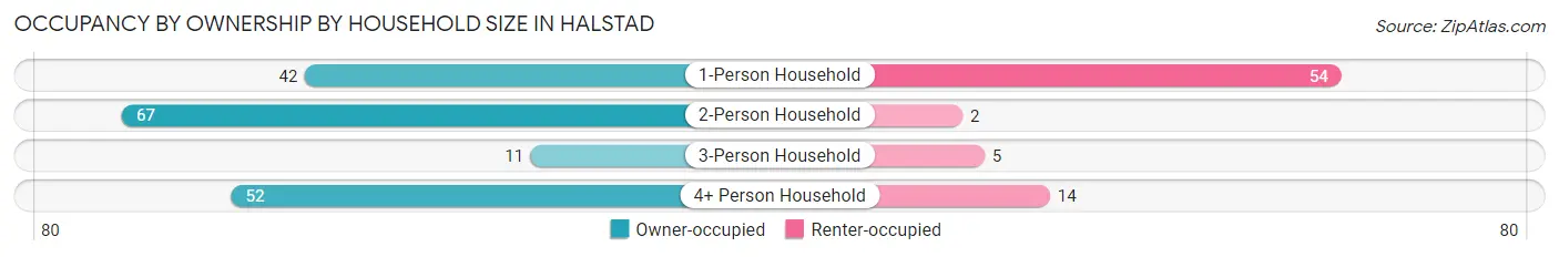 Occupancy by Ownership by Household Size in Halstad