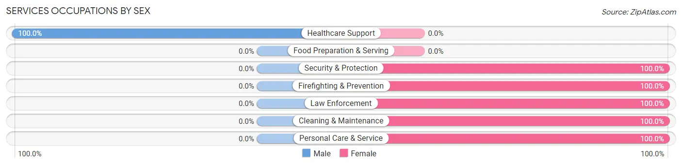 Services Occupations by Sex in Halstad