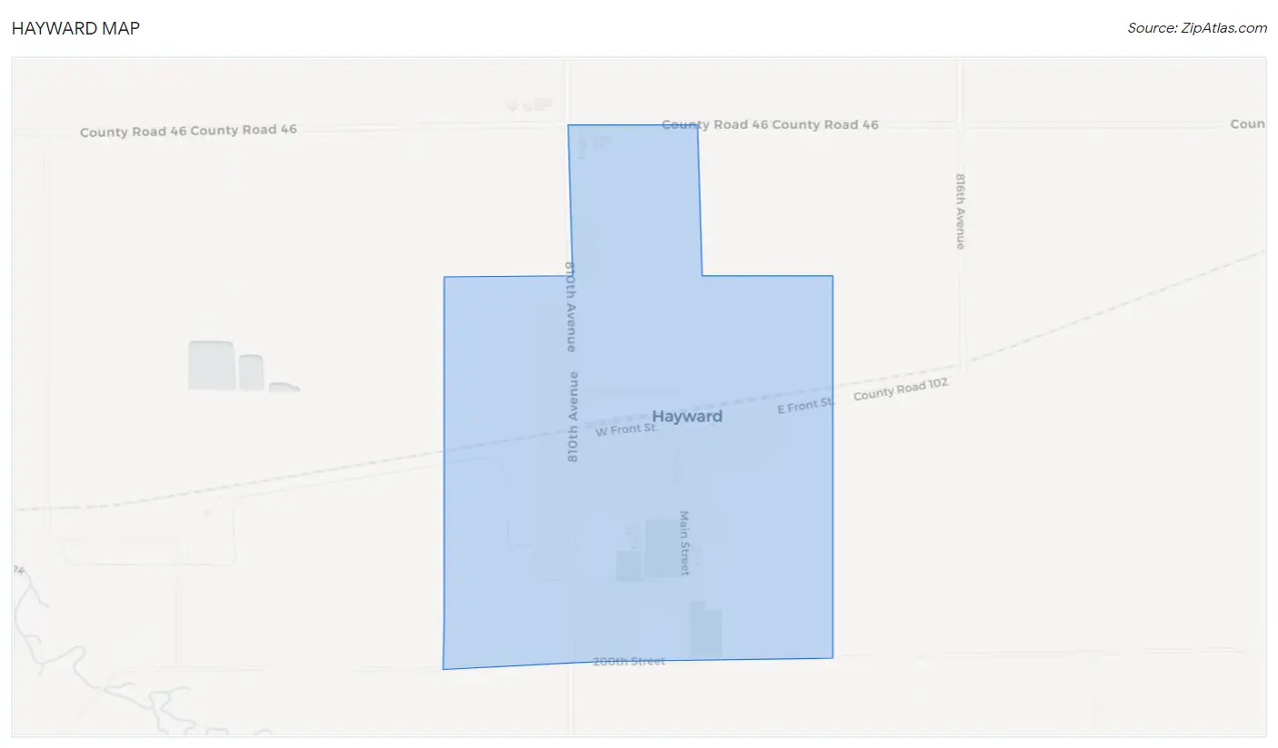 Hayward Map