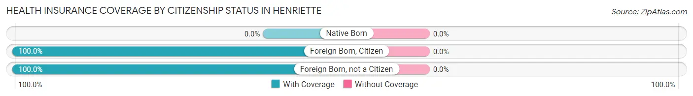 Health Insurance Coverage by Citizenship Status in Henriette